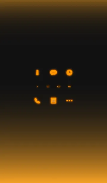 [LINE着せ替え] Simple Icon - ORANGE -の画像1