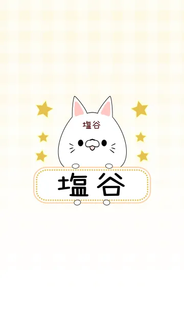 [LINE着せ替え] 塩谷専用の可愛いねこの名前着せ替えの画像1