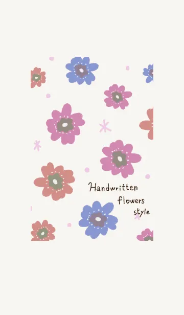 [LINE着せ替え] Handwritten flowers styleの画像1