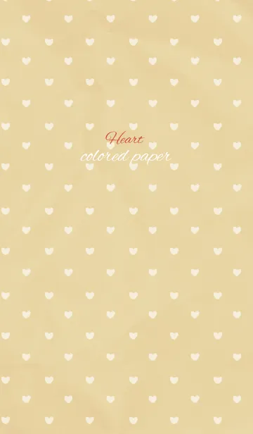 [LINE着せ替え] colored paper / yellow (heart)の画像1