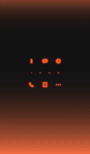 [LINE着せ替え] Simple Icon - DEEP ORANGE -の画像1