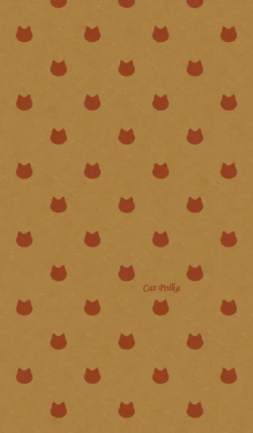 [LINE着せ替え] Cat Polka[Kraft and Red]の画像1