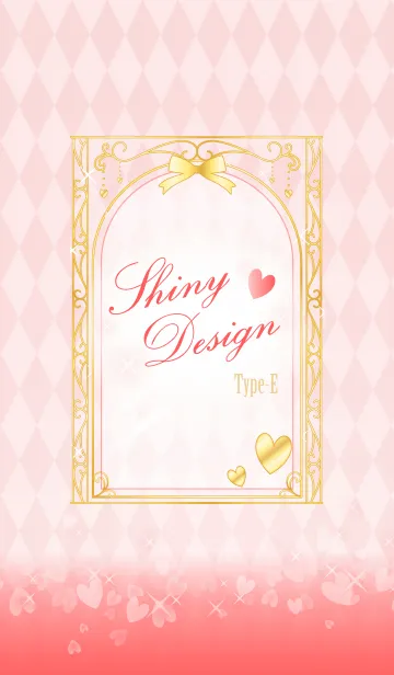 [LINE着せ替え] Shiny Design Type-E 赤＆ハートの画像1