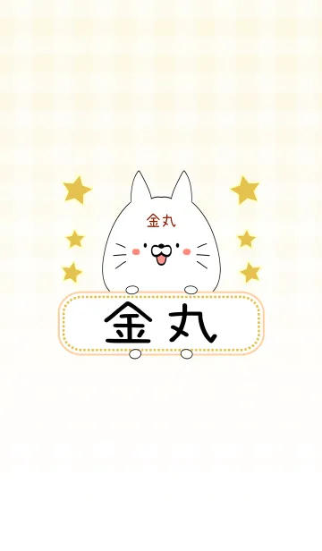 [LINE着せ替え] 金丸専用の可愛いねこの名前着せ替えの画像1