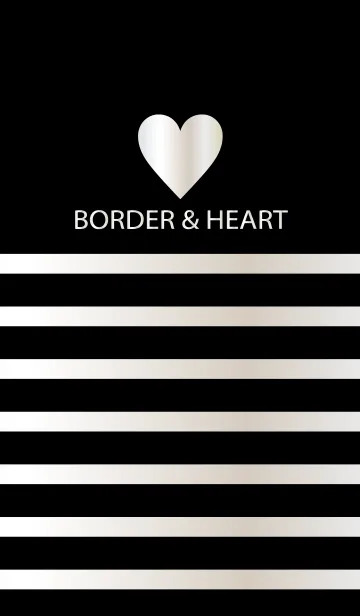 [LINE着せ替え] BORDER ＆ HEART-Whitegold-の画像1