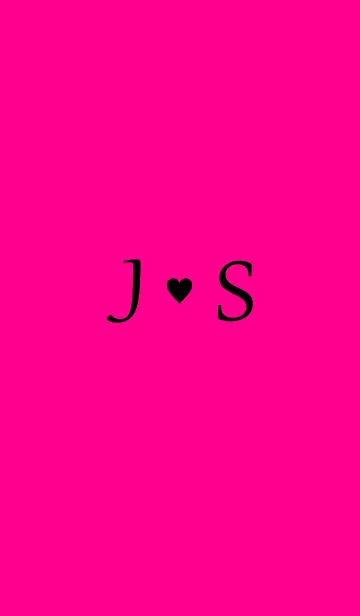 [LINE着せ替え] Initial "J ＆ S" Vivid pink ＆ black.の画像1