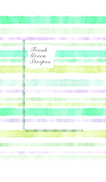 [LINE着せ替え] Fresh Green Stripes-爽やかな緑のボーダーの画像1