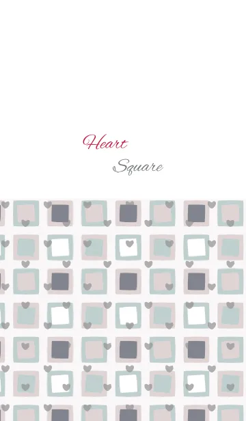 [LINE着せ替え] square2 / light blue (heart)の画像1