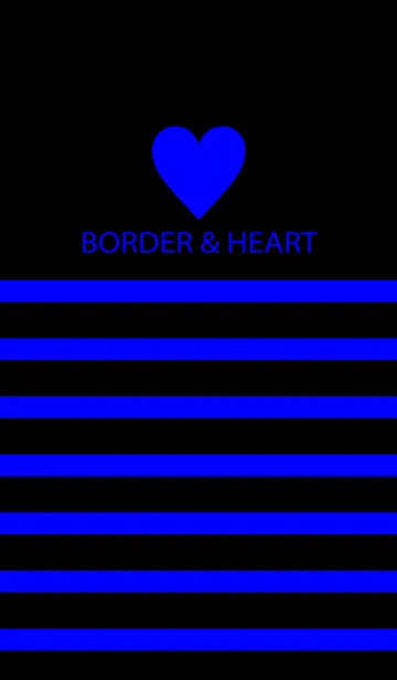 [LINE着せ替え] BORDER ＆ HEART-Vividblue-の画像1