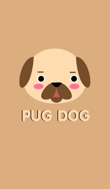 [LINE着せ替え] Simple Cute Face Pug Dog Theme(jp)の画像1