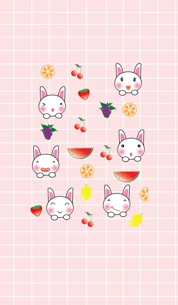 [LINE着せ替え] Cute rabbit theme v.3 (JP)の画像1