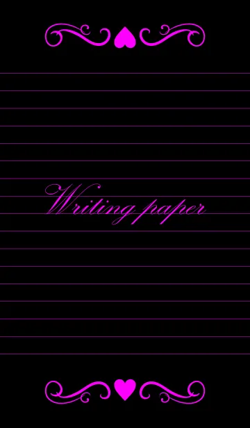 [LINE着せ替え] Writing paper-Vividpinkpurple-の画像1