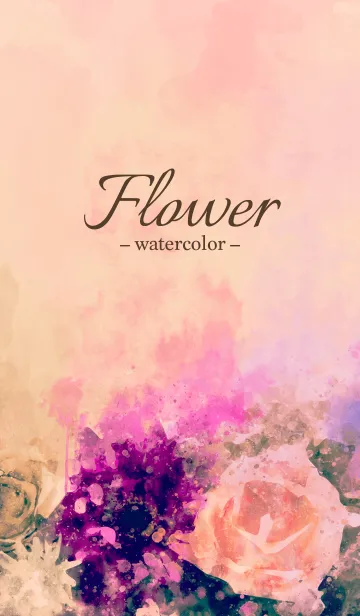 [LINE着せ替え] Flower -watercolor-の画像1