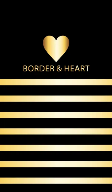 [LINE着せ替え] BORDER ＆ HEART -GOLD-の画像1