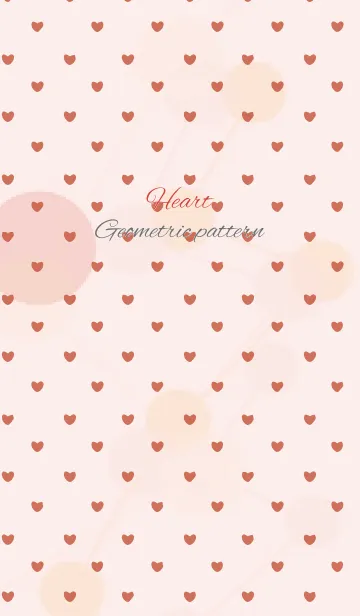 [LINE着せ替え] Geometric pattern / pink (heart)の画像1