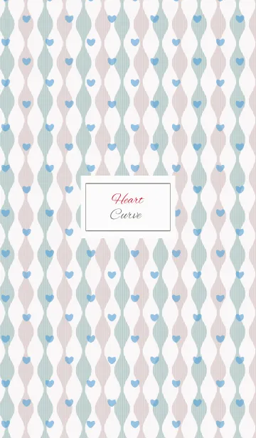 [LINE着せ替え] curve / light blue and pink (heart)の画像1