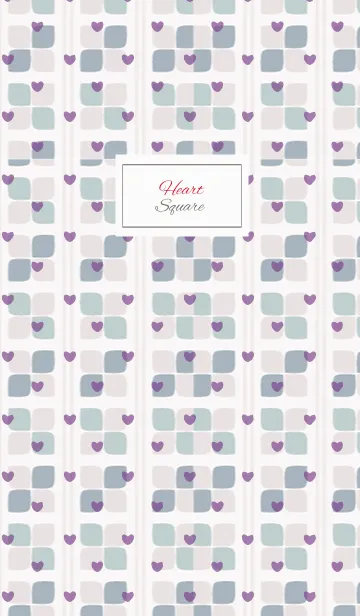 [LINE着せ替え] square / purple and blue (heart)の画像1