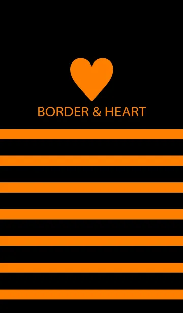 [LINE着せ替え] BORDER ＆ HEART-Vividorange-の画像1