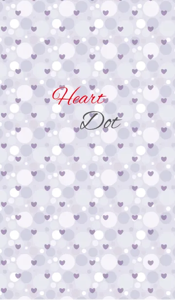 [LINE着せ替え] Dot3 / purple (heart)の画像1