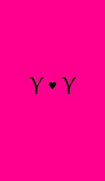 [LINE着せ替え] Initial "Y ＆ Y" Vivid pink ＆ black.の画像1