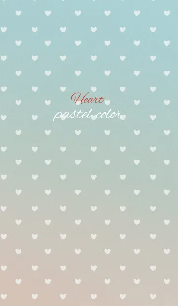 [LINE着せ替え] pastel color / light blue orange (heart)の画像1