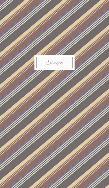 [LINE着せ替え] stripe2 / beige and brownの画像1