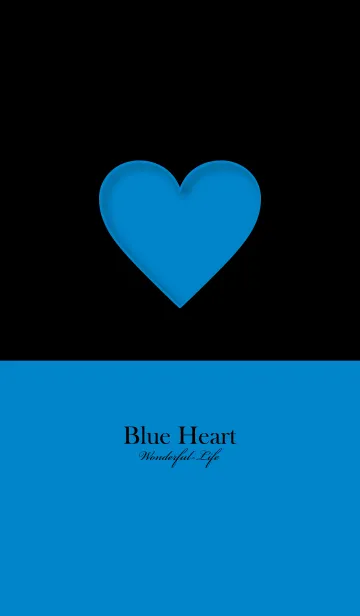 [LINE着せ替え] Simple Blue Heart 4の画像1