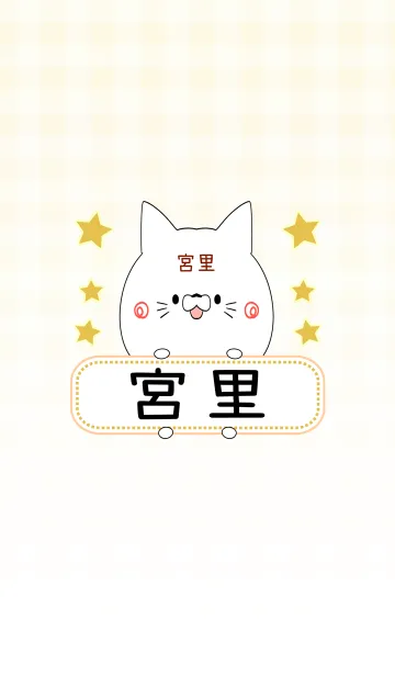 [LINE着せ替え] 宮里専用の可愛いねこの名前着せ替えの画像1