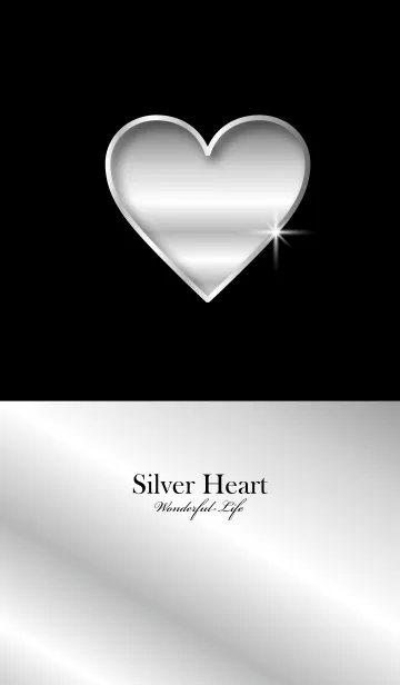 [LINE着せ替え] Simple Silver Heart 5の画像1