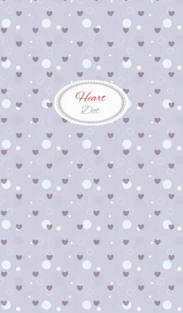 [LINE着せ替え] Dot6 / purple (heart)の画像1