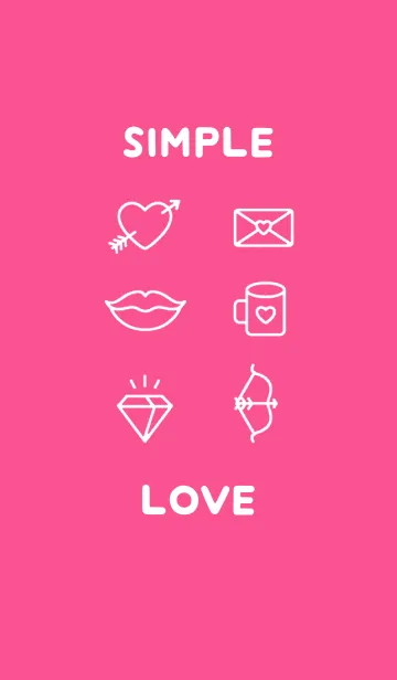 [LINE着せ替え] SIMPLE LOVE THEME PINKの画像1