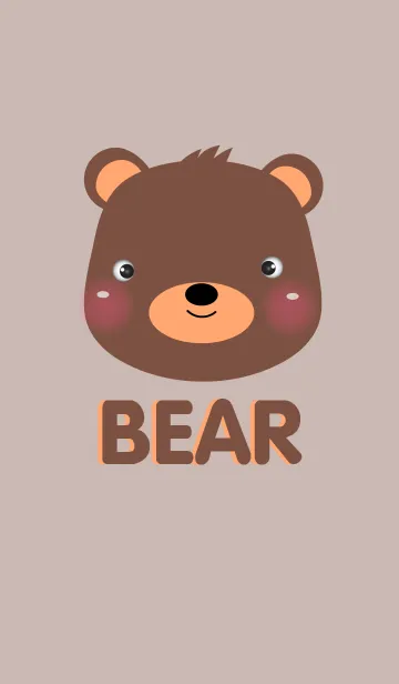 [LINE着せ替え] Simple Cute Bear Face v.1(jp)の画像1