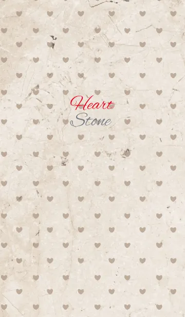 [LINE着せ替え] stone / beige (Heart)の画像1