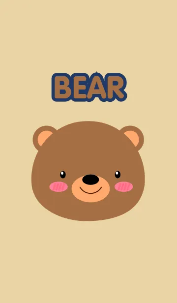 [LINE着せ替え] Simple Cute Face Bear Theme(jp)の画像1