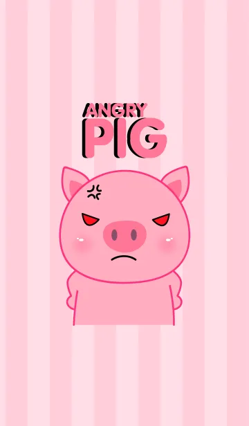 [LINE着せ替え] Angry Pink Pig Icon Theme(jp)の画像1