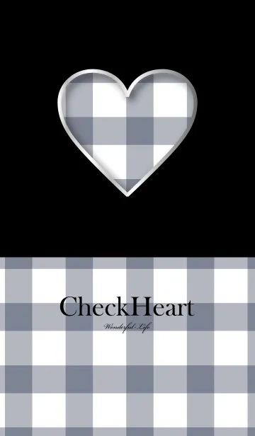 [LINE着せ替え] Simple Check Heart 7の画像1