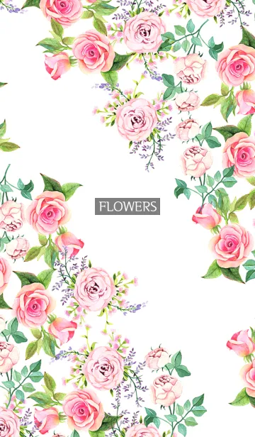 [LINE着せ替え] water color flowers_390の画像1