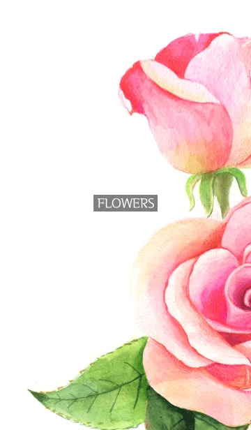 [LINE着せ替え] water color flowers_387の画像1