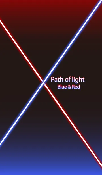 [LINE着せ替え] Path of light Blue ＆ Redの画像1