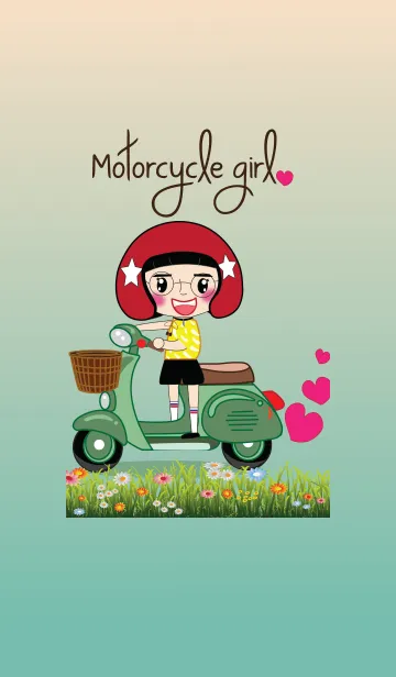 [LINE着せ替え] Motorcycle girlの画像1