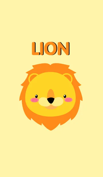 [LINE着せ替え] Simple Cute Face Lion Theme(jp)の画像1