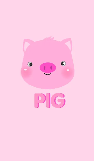 [LINE着せ替え] Simple Cute Pig Face v.1 (jp)の画像1