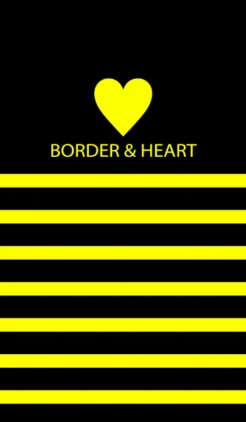 [LINE着せ替え] BORDER ＆ HEART-Vividyellow-の画像1