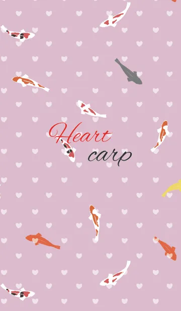 [LINE着せ替え] carp / pink (heart)の画像1