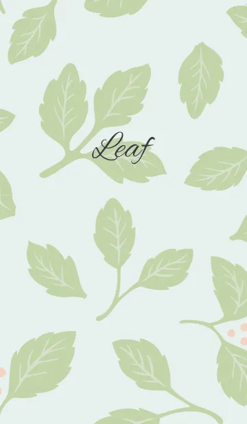 [LINE着せ替え] leaf2 / green and pinkの画像1