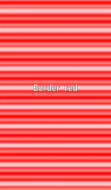 [LINE着せ替え] Border - redの画像1