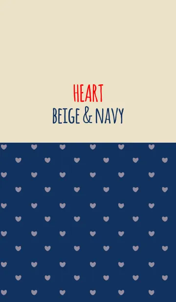 [LINE着せ替え] BEIGE ＆ NAVY (HEART)の画像1