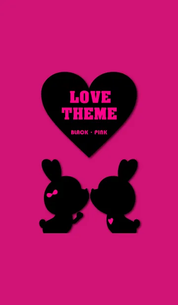 [LINE着せ替え] LOVE THEME BLACK ＆ PINK 2の画像1