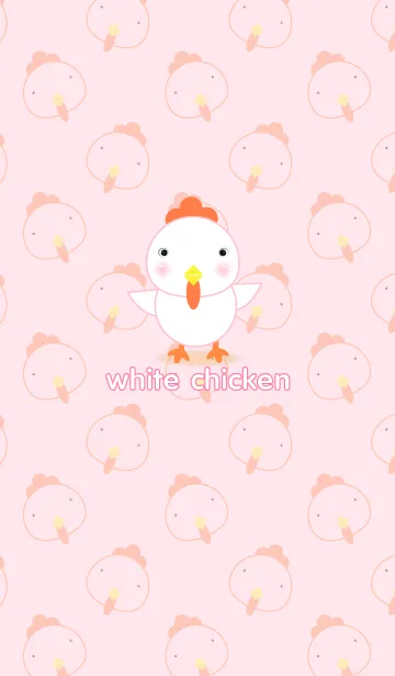 [LINE着せ替え] Simple White Chicken Theme(jp)の画像1