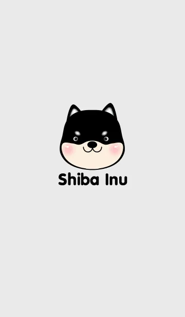 [LINE着せ替え] Simple Black Shiba inu Dog theme(jp)の画像1